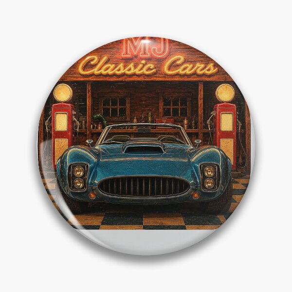 Item preview, MJ Classic Cars ⭐ Retro Muscle Car Garage Neon Sign Vintage Art designed and sold by UrbanPrintVibes.