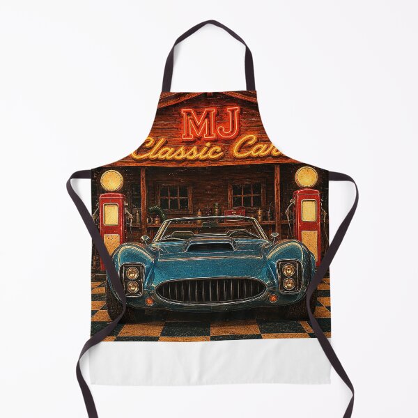 Item preview, MJ Classic Cars ⭐ Retro Muscle Car Garage Neon Sign Vintage Art designed and sold by UrbanPrintVibes.