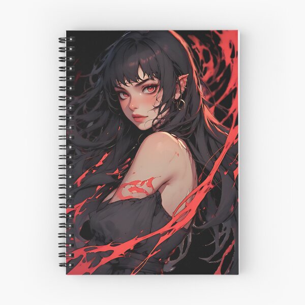 Item preview, Dark Fantasy Anime Girl with Red Energy Swirls designed and sold by UrbanPrts.