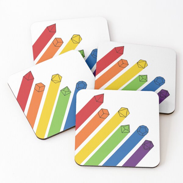 Item preview, Rainbow Dice Set – TTRPG Geometry Design designed and sold by ttrpgist.