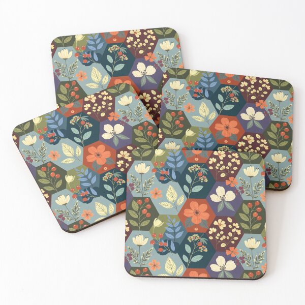 Item preview, Colorful Folk Floral Leaf Pattern designed and sold by IntelliMindDesigns.
