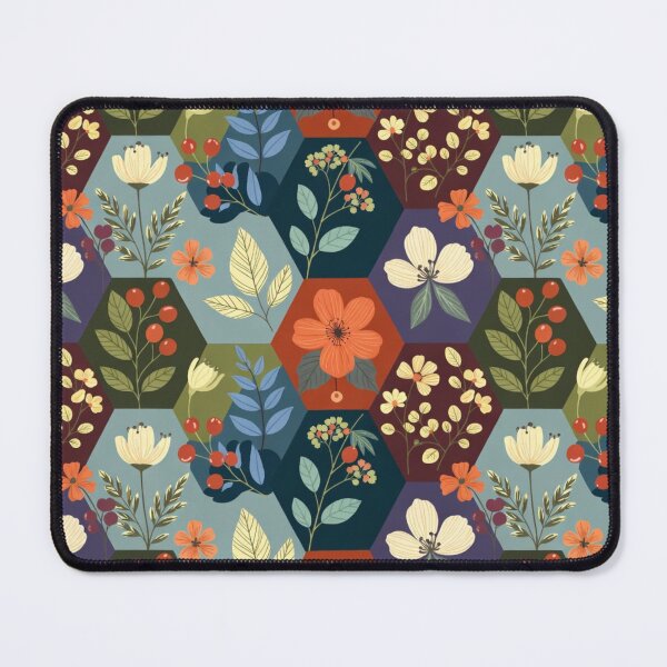 Item preview, Colorful Folk Floral Leaf Pattern designed and sold by IntelliMindDesigns.