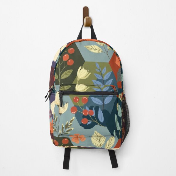 Item preview, Colorful Folk Floral Leaf Pattern designed and sold by IntelliMindDesigns.