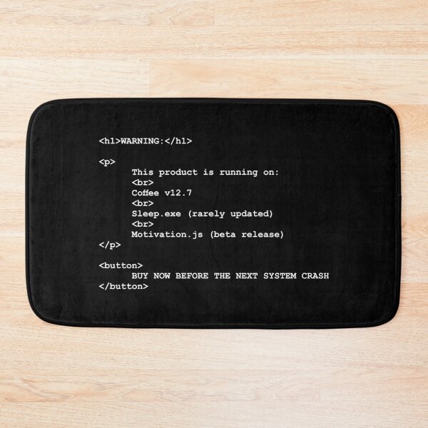 Item preview, System Crash Warning HTML, Unique designed and sold by villacreativa.