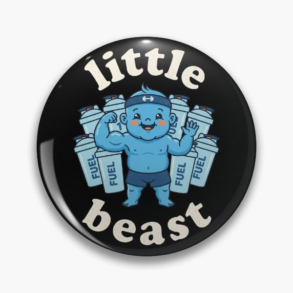 Item preview, Retro Flat Baby Bodybuilder Little Beast designed and sold by DuckOddity.