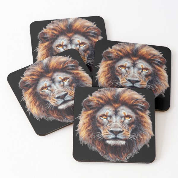 Item preview, Storm King Lion | Neon Thunder Lion Portrait in Rain designed and sold by KingofHearts25.