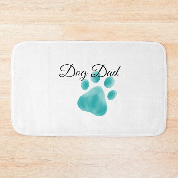 Item preview, Dog Dad Teal Pawprint designed and sold by JeweledDesigns.