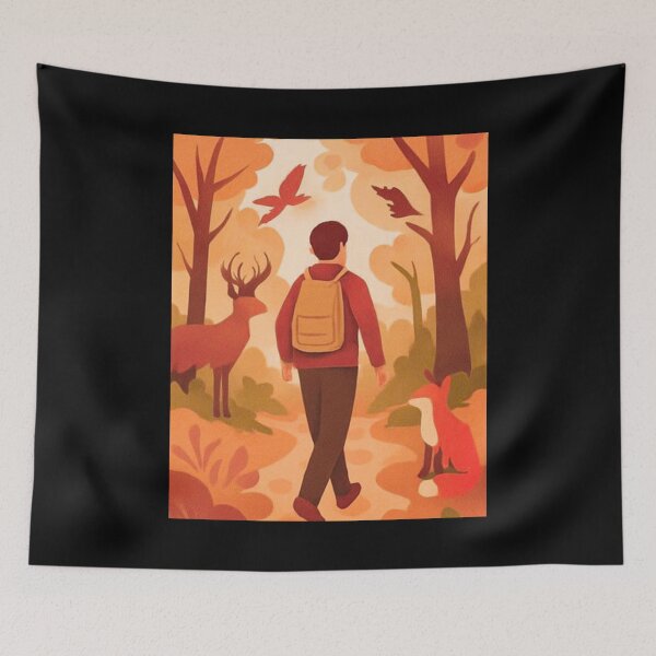 Item preview, Little Forest Explorer – Cute Nature Illustration designed and sold by DervoTeck2767.