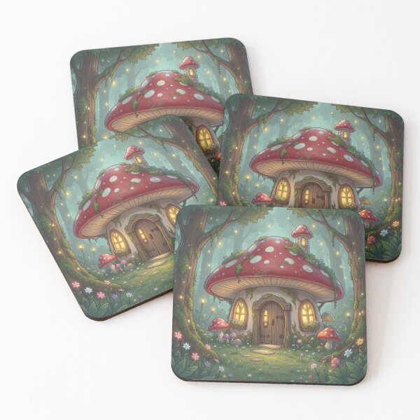 Item preview, Enchanted Mushroom House | Cottagecore designed and sold by Sibling Ink.