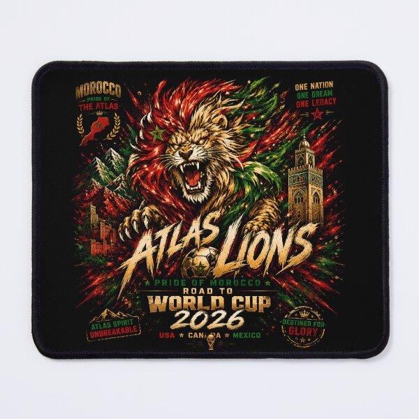 Item preview, Atlas Lions Morocco Football - Road to World Cup 2026 Soccer Graphic designed and sold by saamessart.