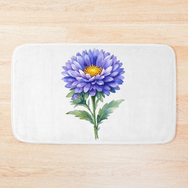 Item preview, Watercolor Purple Aster Flower  designed and sold by silviaol.