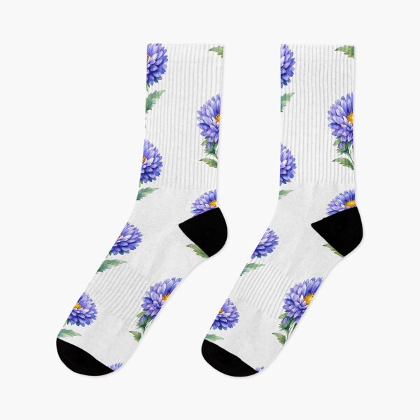 Aperçu de l'œuvre Fleur d'aster violette à l'aquarelle créée et vendue par silviaol.