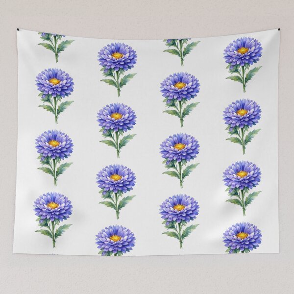 Item preview, Watercolor Purple Aster Flower  designed and sold by silviaol.