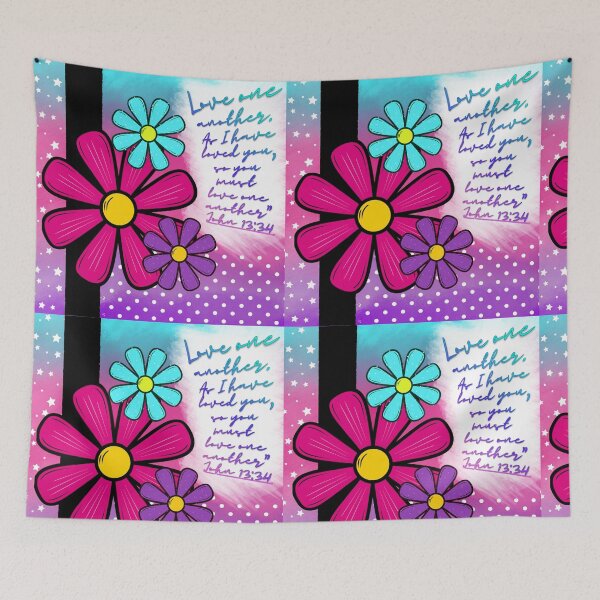Item preview, Love one another, florals designed and sold by 2MomsKrafts.