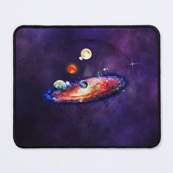 Item preview, Vibrant Spiral Galaxy and Solar System Planets Space Art designed and sold by FahdSpaceArt.
