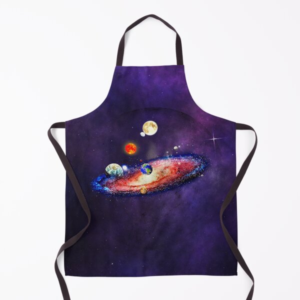 Item preview, Vibrant Spiral Galaxy and Solar System Planets Space Art designed and sold by FahdSpaceArt.
