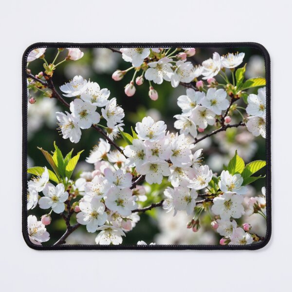 Item preview, Delicate White Cherry Blossom Floral Art designed and sold by IntelliMindDesigns.