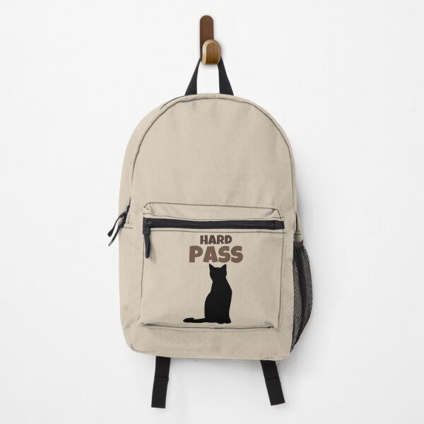 Item preview, Hard Pass Funny Introvert Black Cat Retro Minimalist Design designed and sold by No Excuses Supply.