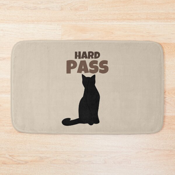 Item preview, Hard Pass Funny Introvert Black Cat Retro Minimalist Design designed and sold by No Excuses Supply.