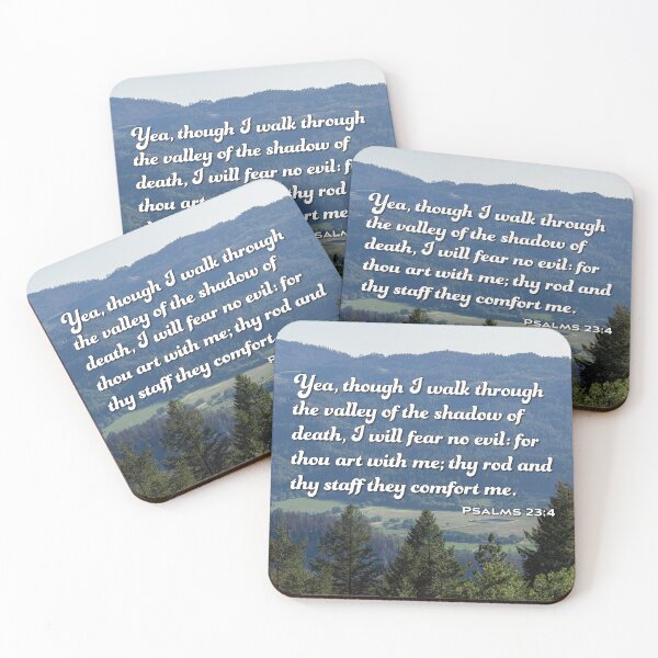 Item preview, Psalms 23 4 - Inspirational Bible Verse designed and sold by InsprtnlArtbyDP.