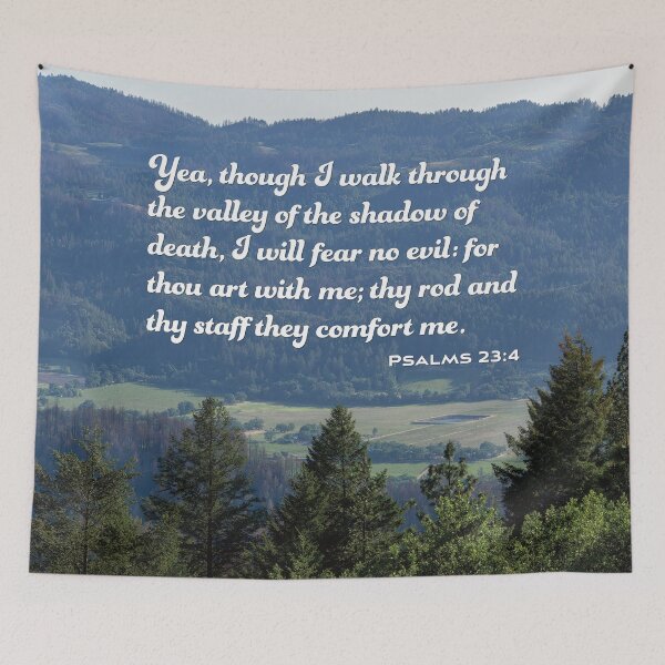 Item preview, Psalms 23 4 - Inspirational Bible Verse designed and sold by InsprtnlArtbyDP.