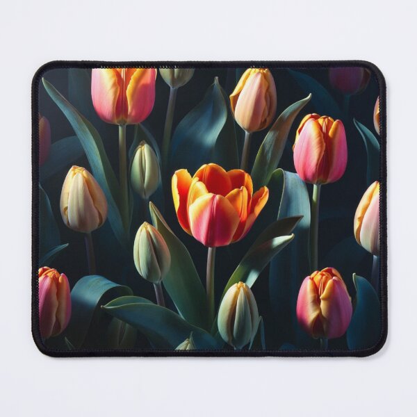 Item preview, Vibrant Colorful Tulip Flower Field designed and sold by IntelliMindDesigns.