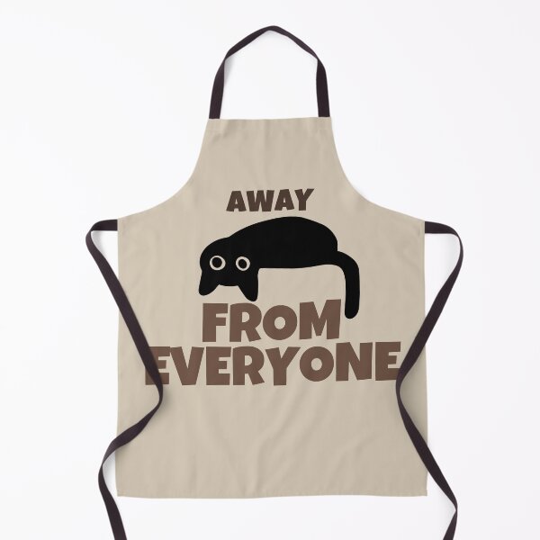 Item preview, Away From Everyone Funny Introvert Black Cat Retro Minimalist Design designed and sold by No Excuses Supply.