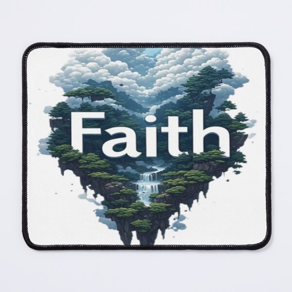 Item preview, Faith stands boldly in clean white lettering across this dreamy, uplifting scene. designed and sold by PromisedArt.
