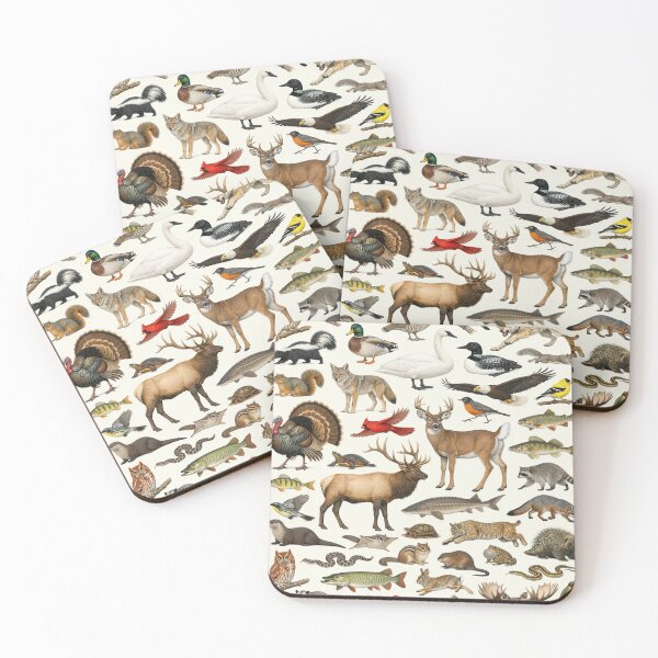 Item preview, Animals of Michigan Retro Style Identification Chart designed and sold by kakarikihill.