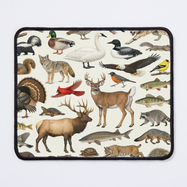 Item preview, Animals of Michigan Retro Style Identification Chart designed and sold by kakarikihill.