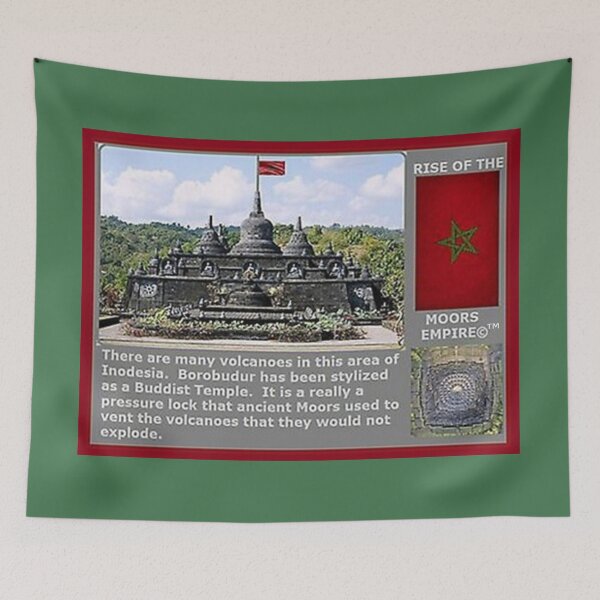 Item preview, Mu’ur (UM) Empire™ al-Benhadiel©™, Borobudur, Indonesia, green background designed and sold by HardyKnitDesign.
