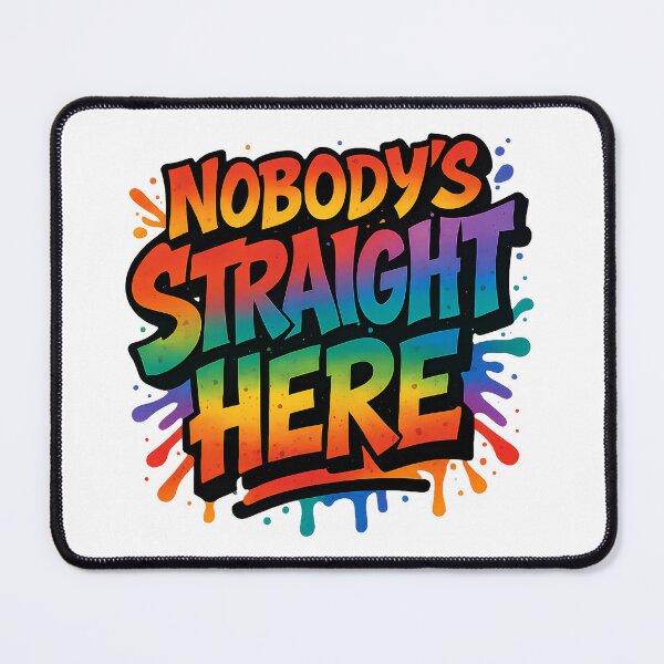Item preview, Nobody's Straight Here Retro Rainbow Bold Queer Pride Art designed and sold by Haus Of Sin.