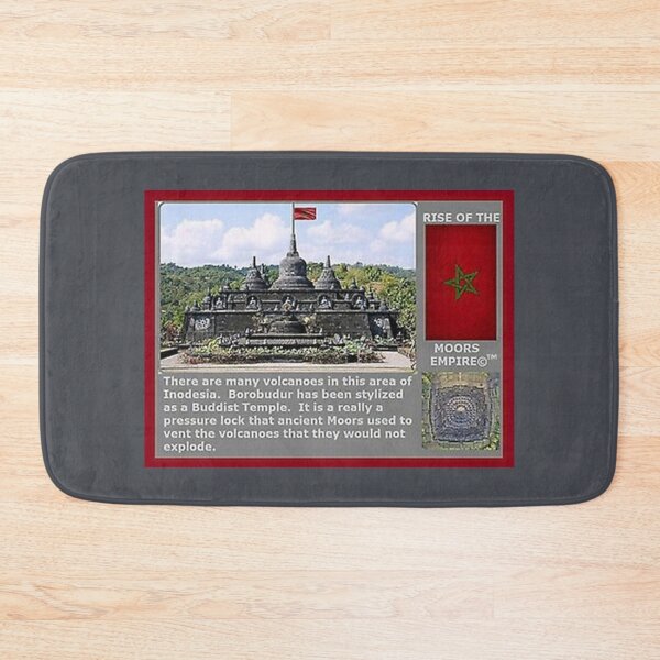 Item preview, Mu’ur (UM) Empire™ al-Benhadiel©™, Borobudur, Indonesia, gray background designed and sold by HardyKnitDesign.
