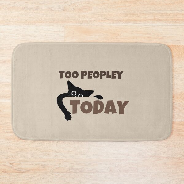 Item preview, Too Peopley Today Funny Introvert Black Cat Retro Minimalist Design designed and sold by No Excuses Supply.