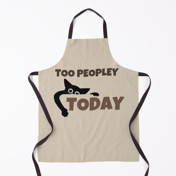 Item preview, Too Peopley Today Funny Introvert Black Cat Retro Minimalist Design designed and sold by No Excuses Supply.