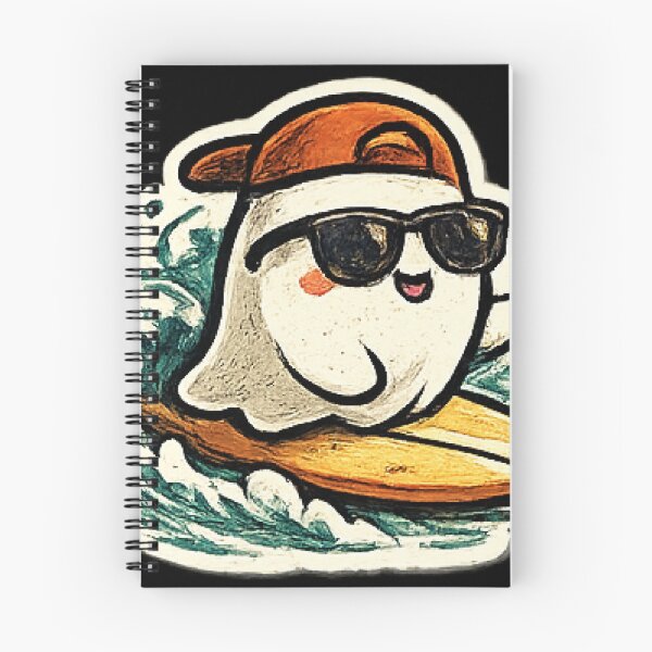 Item preview, Surfing Ghost Summer Vibes Retro designed and sold by ubeyeart.