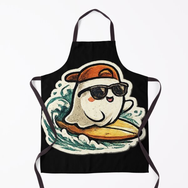 Item preview, Surfing Ghost Summer Vibes Retro designed and sold by ubeyeart.
