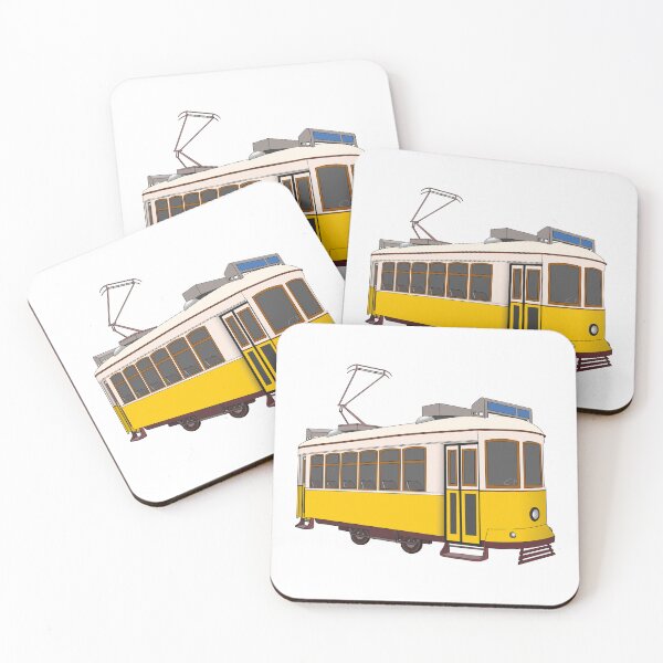 Item preview, Vintage Lisbon Tram Illustration - Portuguese Retro Transit Art designed and sold by debbiebento.