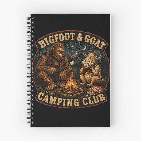 Item preview, Bigfoot & Goat Camping Club – Marshmallow Thief designed and sold by NicheBloom.