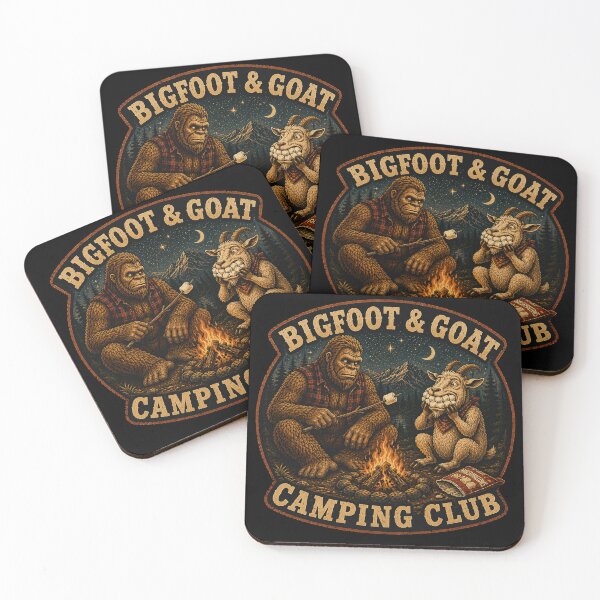 Item preview, Bigfoot & Goat Camping Club – Marshmallow Thief designed and sold by NicheBloom.