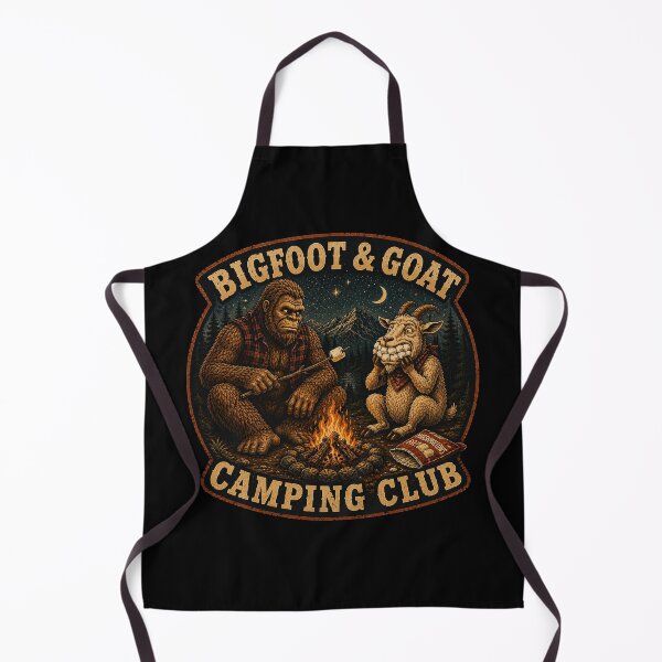 Item preview, Bigfoot & Goat Camping Club – Marshmallow Thief designed and sold by NicheBloom.