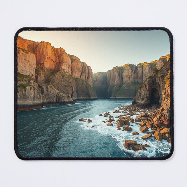 Item preview, Dramatic Canyon River Cliff Landscape designed and sold by IntelliMindDesigns.