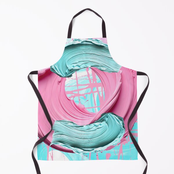 Item preview, Abstract Letter C Pink Turquoise Thick Brushstroke designed and sold by rich-moda.