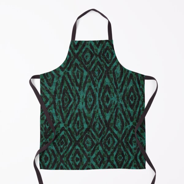 Item preview, Painterly Ikat Turkish Towel - Emerald Greens Black designed and sold by LoveAlways-AEP.