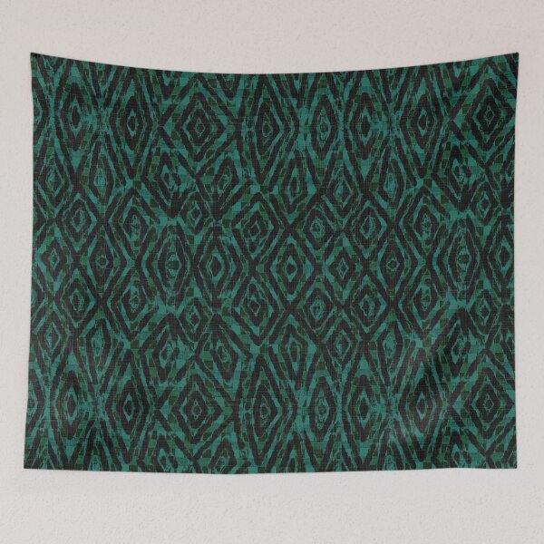 Item preview, Painterly Ikat Turkish Towel - Emerald Greens Black   designed and sold by LoveAlways-AEP.