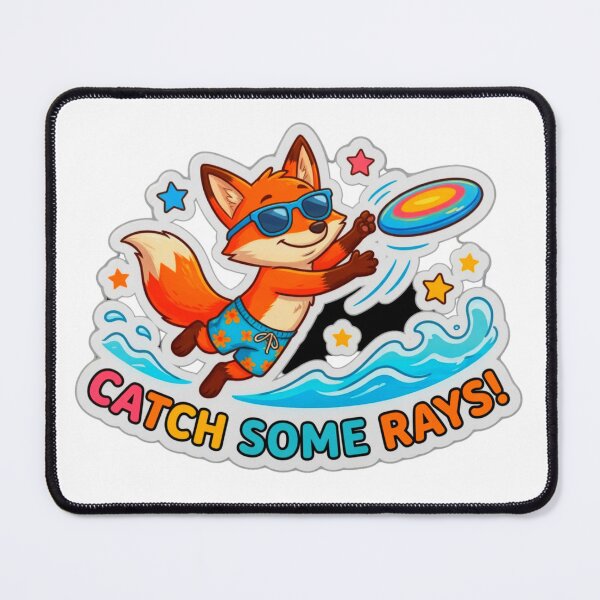 Item preview, Catch Some Rays Summer Fox Beach Fun designed and sold by ExploreAura Studio.