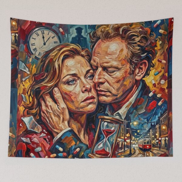 Item preview, A Chaotic Debate of Love and Absolution – Bad Timing Fine Art Print designed and sold by Art's Diner.