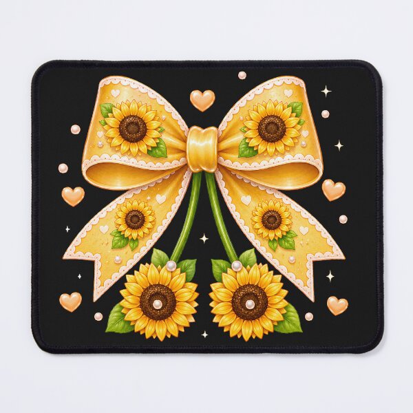 Item preview, Kawaii Sunflower Bow Cute Coquette designed and sold by Pampam-stickers.