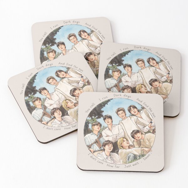 Item preview, BTS 13th Anniversary Family Photo Fanart with Into the Sun quote designed and sold by sunshine4dsoul.