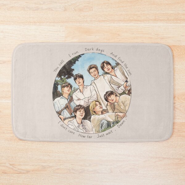 Item preview, BTS 13th Anniversary Family Photo Fanart with Into the Sun quote designed and sold by sunshine4dsoul.